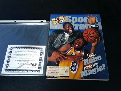 Kobe Bryant and Magic Johnson Signed Sports Illustrated 1998 COA 1st Issue