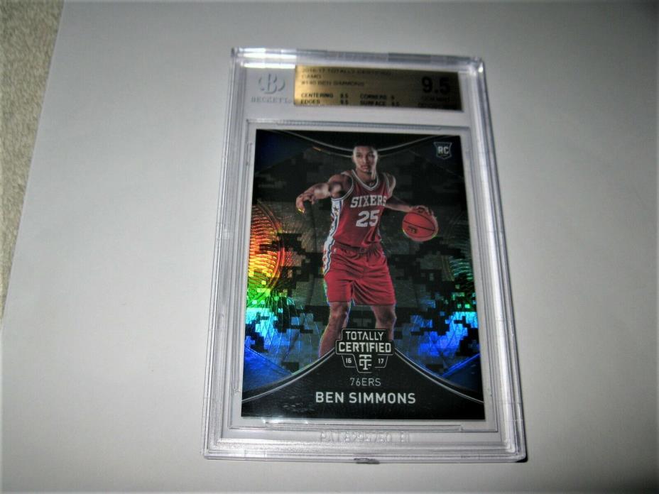 2016 TOTALLY CERTIFIED RC 5/25 CAMO REFRACTOR BGS 9.5 BEN SIMMONS Sixers 76rs