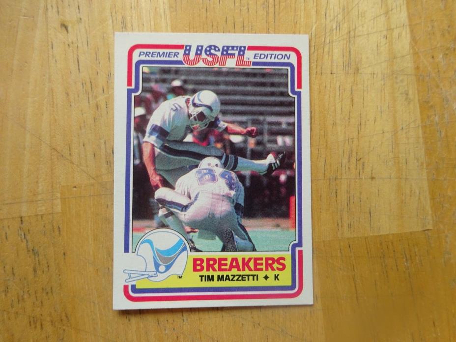Tim Mazzetti 1984 Topps  #78  (USFL) Rookie Football Card
