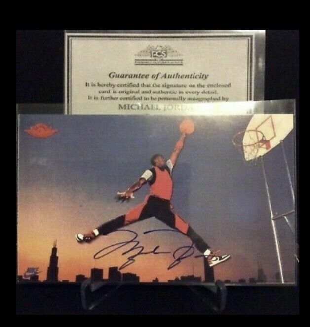 MICHAEL JORDAN Signed 1985 Nike Promo #2 Rookie Card Autograph COA PCS