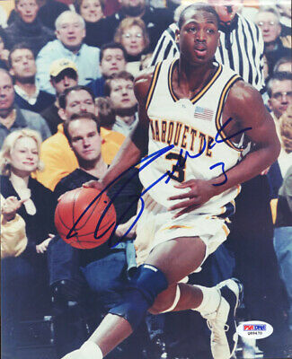 Dwyane Wade Autographed Signed 8x10 Photo Marquette Golden Eagles PSA #Q89470