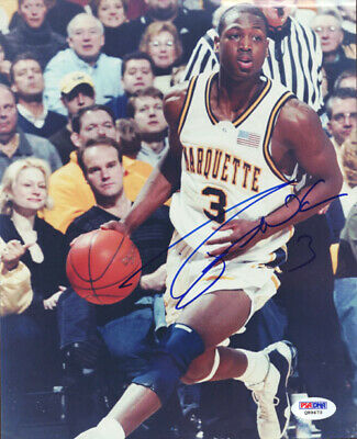 Dwyane Wade Autographed Signed 8x10 Photo Marquette Golden Eagles PSA #Q89473