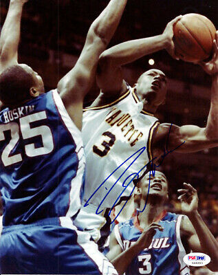 Dwyane Wade Autographed Signed 8x10 Photo Marquette Golden Eagles PSA #S46553