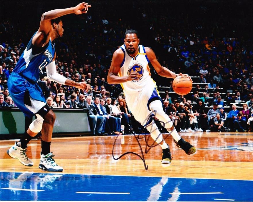 KEVIN DURANT - GOLDEN STATE WARRIORS  8x10 Photo signed