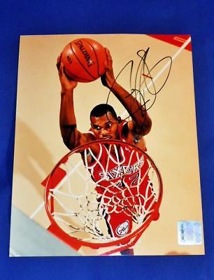 JERRY STACKHOUSE AUTOGRAPHED SIXERS ROOKIE OFFICIAL 8 X 10