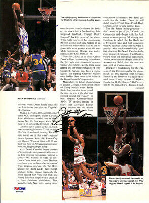 Michael Jordan & James Banks Autographed Signed Magazine Page Photo PSA #S00418