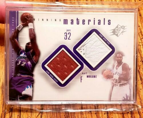 2000 SPX WINNING MATERIALS KARL MALONE GAME-WORN JERSEY AND SHOE PATCH ~NM-MT~!!