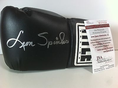 LEON SPINKS JSA ITP COA SIGNED GLOVE