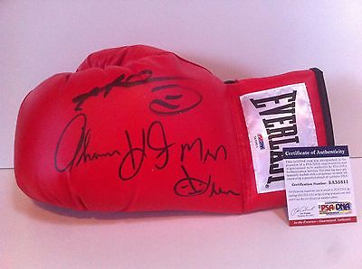 SUGAR RAY LEONARD & THOMAS HEARNS PSA/DNA ITP SIGNED GLOVE