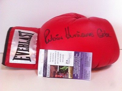 RUBIN HURRICANE CARTER JSA COA SIGNED GLOVE
