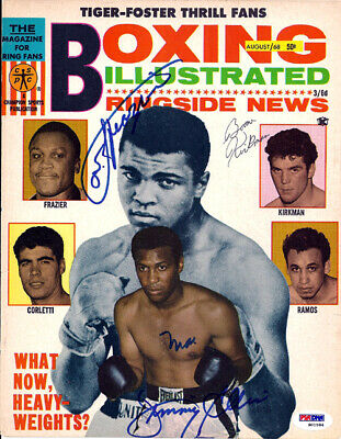 Muhammad Ali, Joe Frazier & Others Autographed Signed Magazine Cover PSA #S01584