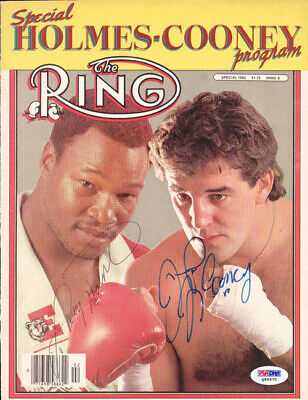 Larry Holmes & Gerry Cooney Autographed Signed The Ring PSA/DNA #Q95670