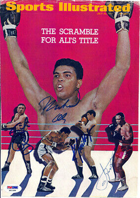 Muhammad Ali, Joe Frazier & Others Autographed Signed Magazine Cover PSA #S01586