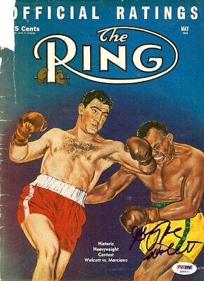 Jersey Joe Walcott Autographed Signed The Ring Magazine Cover PSA/DNA #S48671
