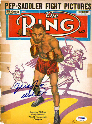 Jersey Joe Walcott Autographed Signed The Ring Magazine Cover PSA/DNA #S48672