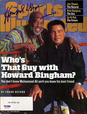 Muhammad Ali & Howard Bingham Autographed Signed Sports Illustrated PSA H47265