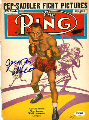 Jersey Joe Walcott Autographed Signed The Ring Magazine Cover PSA/DNA #S48673