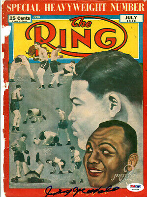 Jersey Joe Walcott Autographed Signed The Ring Magazine Cover PSA/DNA #S48674