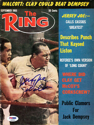 Jersey Joe Walcott Autographed Signed The Ring Magazine Cover PSA/DNA #S48681