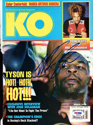 Mike Tyson Autographed Signed KO Boxing Magazine Cover Vintage PSA/DNA #Q65506