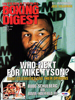 Mike Tyson Autographed Signed International Boxing Digest Vintage PSA #Q65494