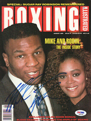 Mike Tyson Autographed Signed Boxing Illustrated Cover Vintage PSA #Q65638
