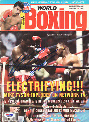 Mike Tyson Autographed Signed Boxing World Magazine Cover Vintage PSA #Q65644