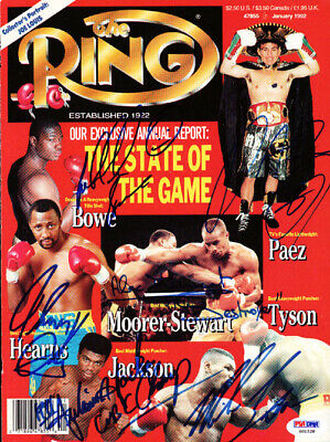 Boxing Greats Authentic Autographed Signed Magazine Cover Tyson PSA/DNA #S01528