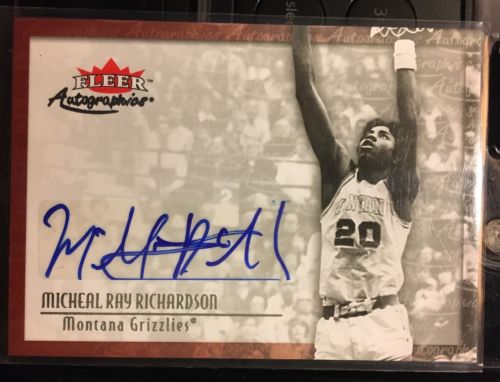 Michael Ray Richardson Montana Basketball Fleer Retro Autograph Rookie Card 2013