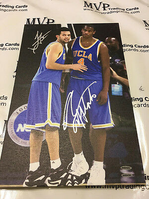 JORDAN FARMAR & ARRON AFFLALO Rookie Autograph 20x13 UCLA Bruins Canvas UDA COA