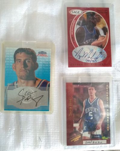 Kentucky Wildcats Autographed Cards. VINTAGE