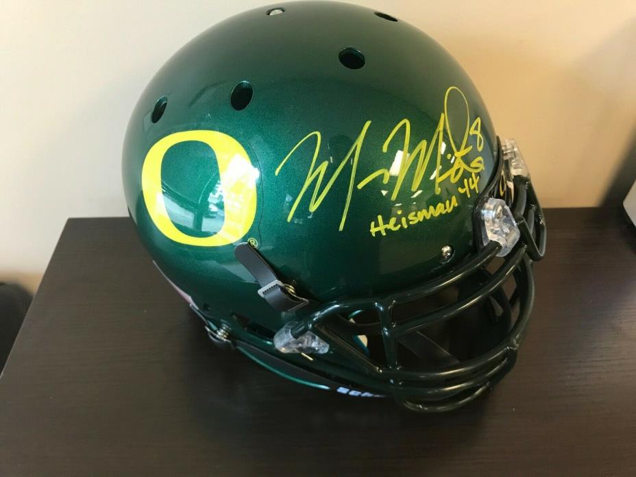 Marcus Mariota Autographed Oregon Ducks Authentic Football Helmet W/ Beckett COA