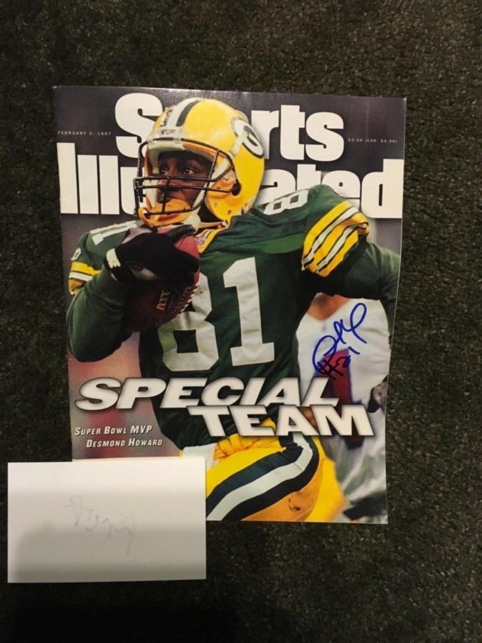 Desmond Howard Autographed Signed Sports Illustrated Packers Football NFL