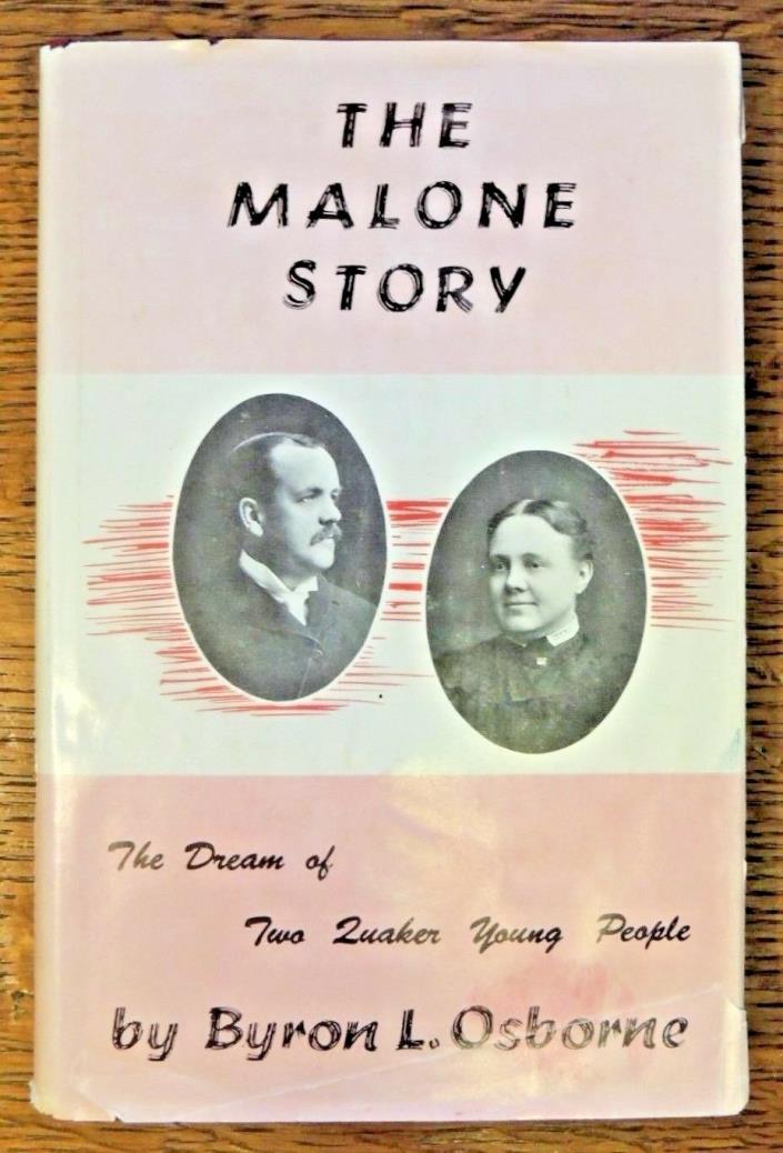 VTG The Malone Story Bryson L. Osborne Signed Autographed Book HB Canton Ohio