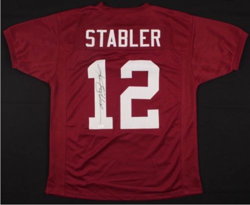 Ken Stabler Signed Alabama Jersey , Everything Is Sewn On , XL. (HOF) JSA COA!!