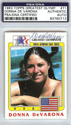 Donna De Varona Autographed 1983 Topps Greatest Olympians Card PSA 83760713