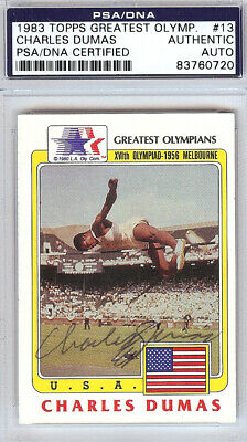 Charles Dumas Autographed Signed 1983 Topps Greatest Olympians Card PSA 83760720