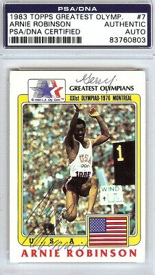 Arnie Robinson Autographed 1983 Topps Greatest Olympians Card PSA 83760803