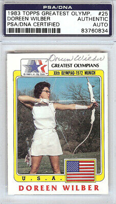 Doreen Wilber Autographed Signed 1983 Topps Greatest Olympians Card PSA 83760834