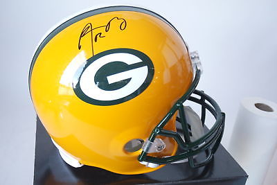 Aaron Rodgers Green Bay Packers Signed Autograph Replica Helmet Steiner Sports