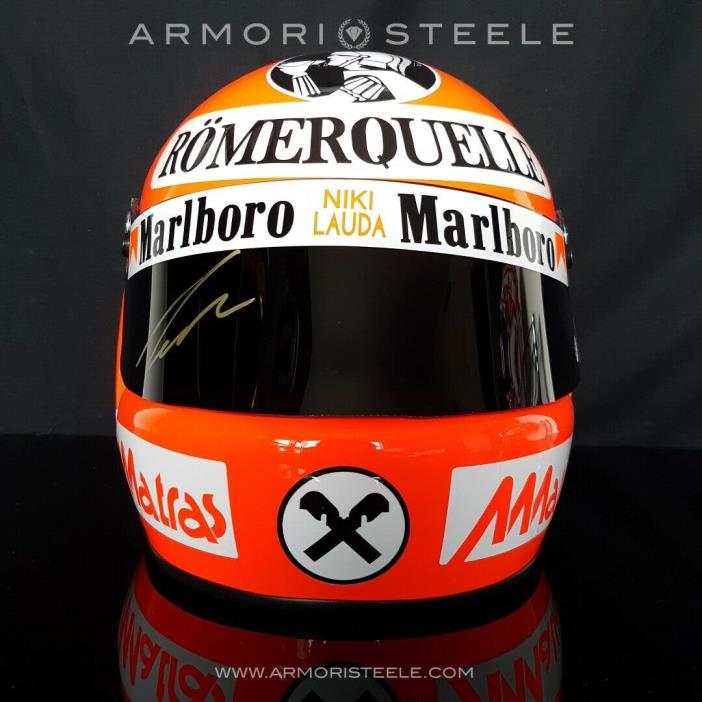 NIKI LAUDA 1975 SIGNED Autographed F1 HELMET Full Size 1/1 Scale DISPLAY EDITION