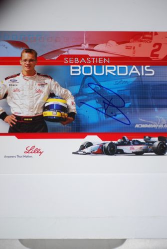 Sebastien Bourdais signed in person Race sheet F1  Indy Car - CART - Formula One