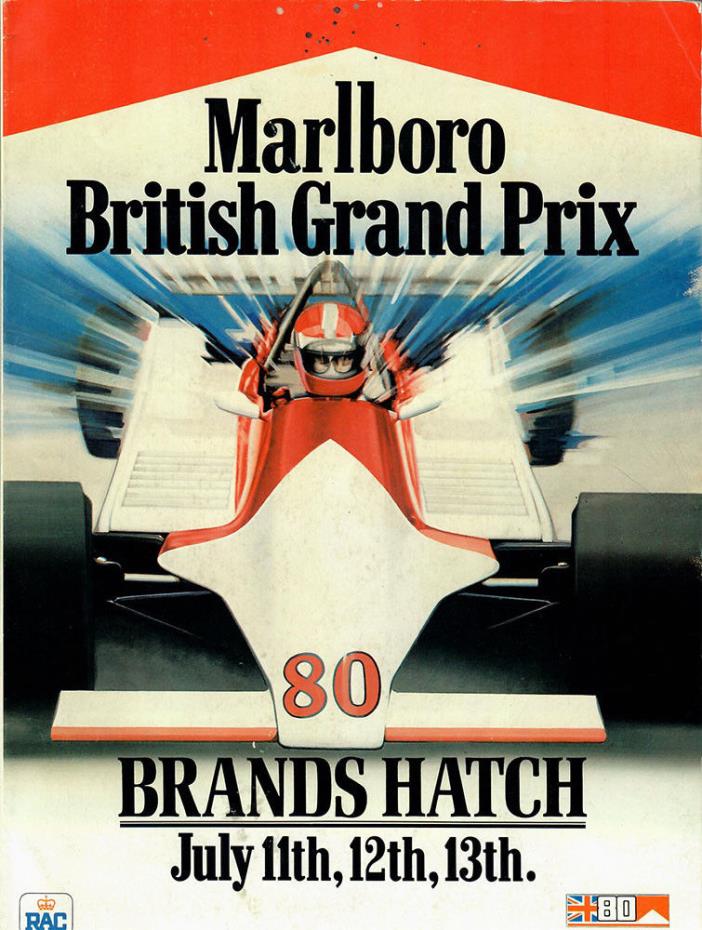 1980 Marlboro British GP Official Program - SIGNED BY GILLES VILLENEUVE in pen