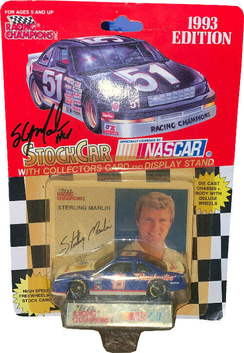 Sterling Marlin signed #8 Racing Champions 1993 NASCAR 1:64 Scale Die Cast Car