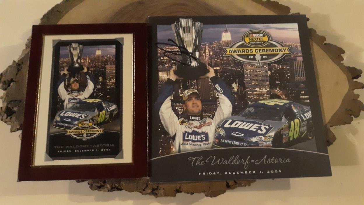 2006 AUTOGRAPHED JIMMIE JOHNSON CHAMPIONSHIP NASCAR AWARDS BANQUET PROGRAM