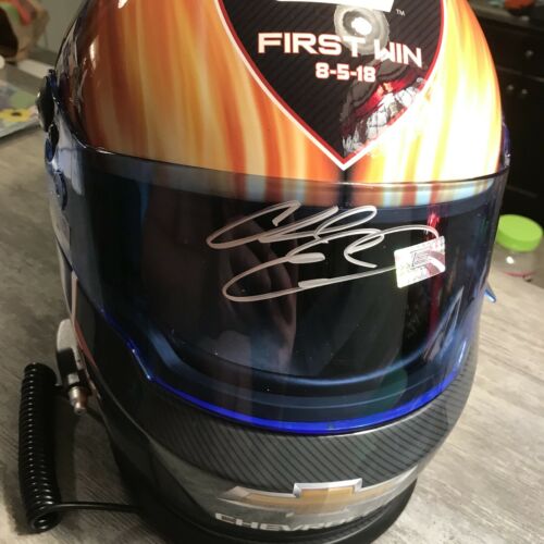 Chase Elliott First Win Helmet Autographed