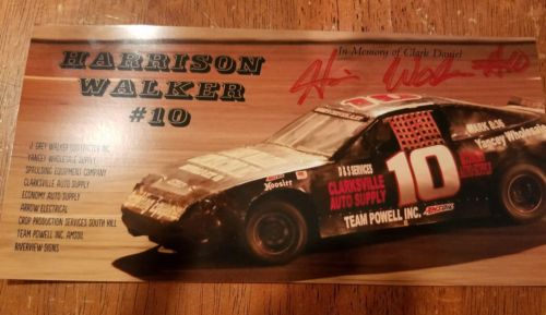 Harrison Walker Autographed NASCAR Hero Post Card Photo