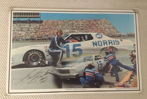 NASCAR Buddy Baker Autographed Sport Star Photo-Graphics Placemat 11x17
