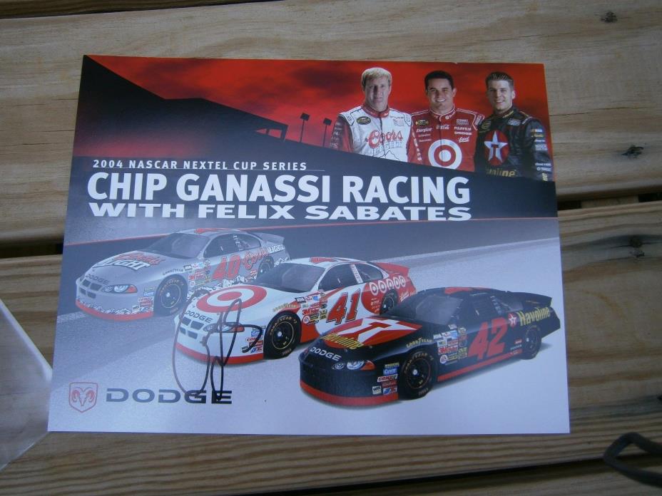 Casey Mears hand signed target racing 8 1/5 x 11 promo