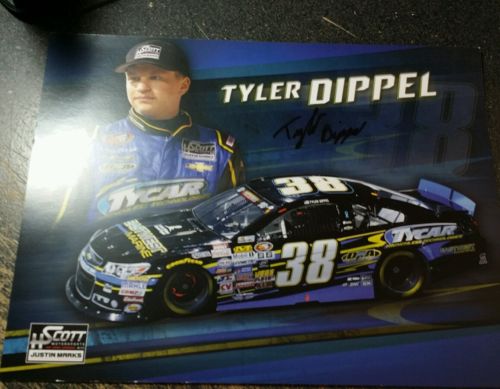 Tyler Dippel  Autographed NASCAR Hero Post Card Photo